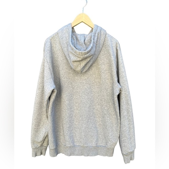 Converse embroidered star chevron full zip hoodie size L Vintage Grey Heather - Picture 3 of 14